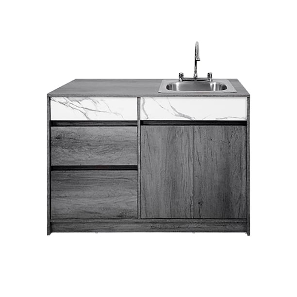 Gabinete de Cocina Integral Madi, Mueble Inferior Encimera y Tarja, Diseño Moderno y Funcional, Almacenamiento Amplio.