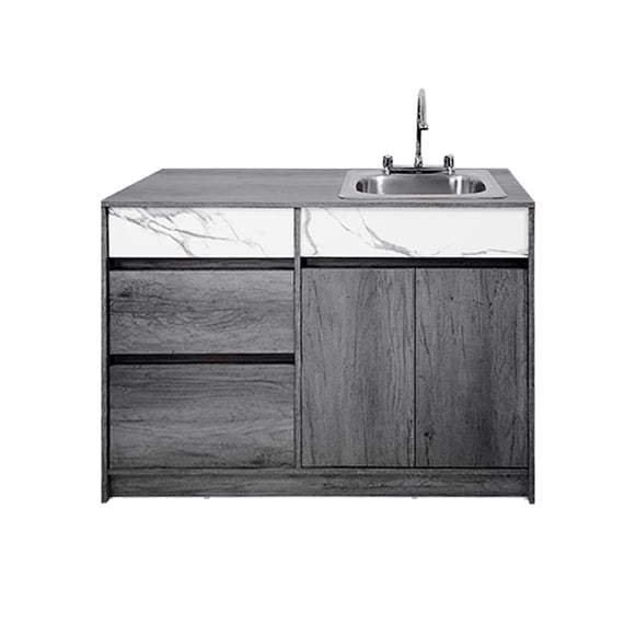 Gabinete de Cocina Integral Madi, Mueble Inferior Encimera y Tarja, Diseño Moderno y Funcional, Almacenamiento Amplio.