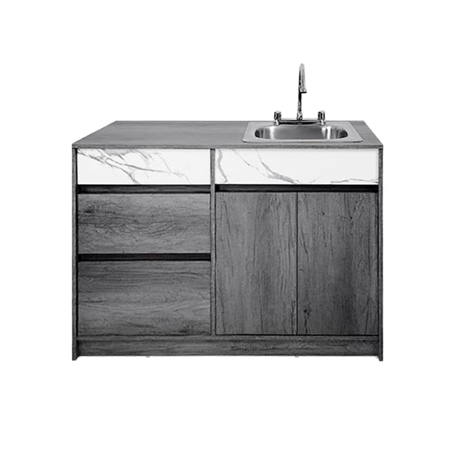 Gabinete de Cocina Integral Madi, Mueble Inferior Encimera y Tarja, Diseño Moderno y Funcional, Almacenamiento Amplio.