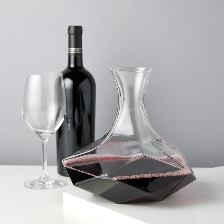 Five Faceted Crystal Wine Glasses Set, Vintage Stemware and Home
