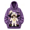 thumbnail image 5 of Halloween Pet Pouch Hoodie Men Women Long Sleeve Cute Graphic Loose Hooded Sweatshirt Pullover Tops Dog Cat Carrier Hoodie, 5 of 6