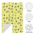 thumbnail image 4 of Car Seat Cover Baby, Cute bees daisies yellow checkered Baby Car Seat Cover for Baby Boys Girls Newborn , Infant Car Seat Canopy Cover Nursing Breastfeeding Cover Warm Blanket, 4 of 7