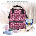 thumbnail image 5 of Pofeuu Rose Flowers Print Diaper Bag Backpack, Multifunction Travel Pack Maternity Baby Changing Bags, Large Capacity, Waterproof, 5 of 6