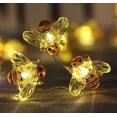 thumbnail image 1 of Cadena de luz decorativa de abeja, 16.4 pies 20 luces de hadas de abeja de alambre de cobre LED, adecuado para varios proyectos de decoración Zhivalor WMZY-1097, 1 of 4