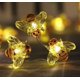 thumbnail image 1 of Honeybee Cadena de luces decorativas, 18,7 pies 40 LED USB enchufable alambre de cobre abeja luces de hadas para varios proyectos decoración (blanco cálido, control remoto con temporizador), 1 of 5