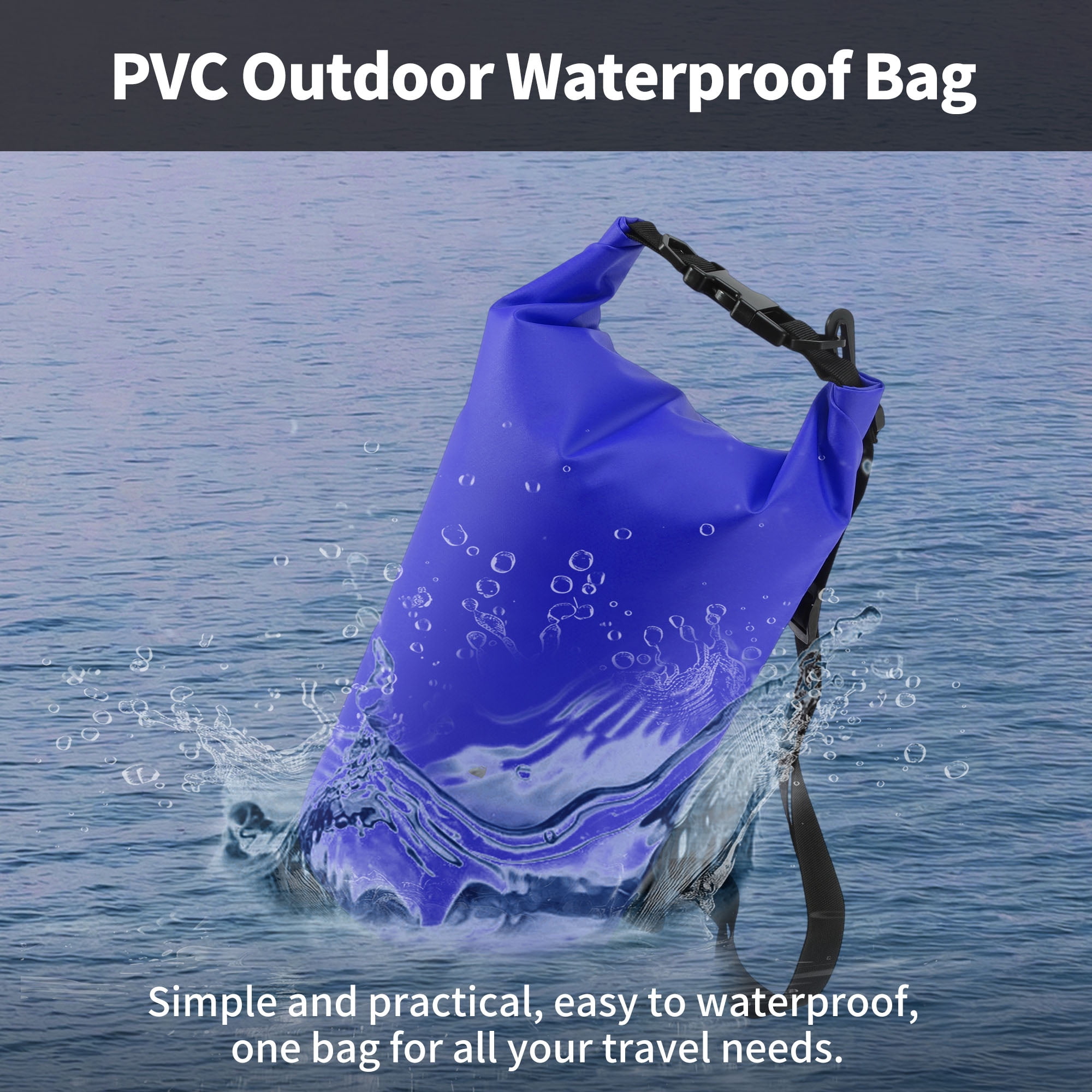 Unique Bargains Durable Waterproof Dry Bag Sky Blue