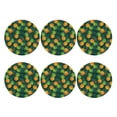 thumbnail image 2 of Disketp Pineapples With Palm Leaves Funny Coasters,6 Pcs Leather Coasters With Holder, Perfect Housewarming Hostess Gifts,Protect Furniture From Water Marks Scratch And Damage, 2 of 9