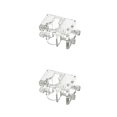 thumbnail image 2 of crativent Fish Tank Filter Mount Tube Fixing Outflow Inflow Water Hose Clip Holder M transparent 60x35mm 2Set, 2 of 6