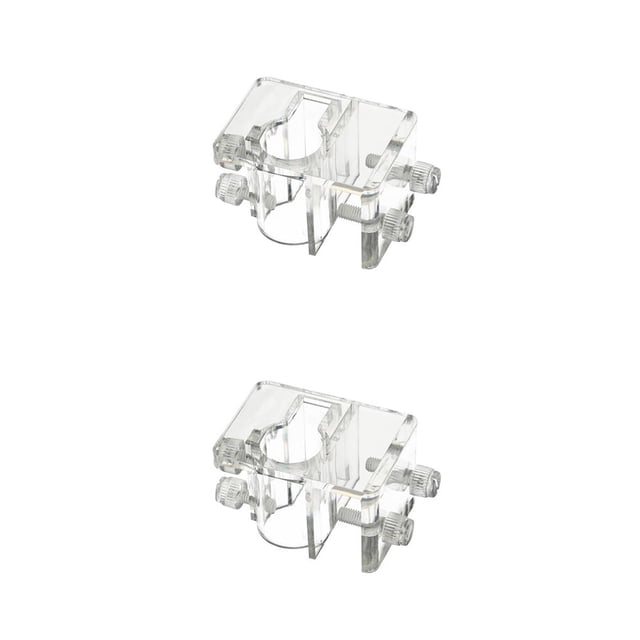 Transemion Aquarium Fish Tank Filter Holder Fix Bracket Hook Water Hose Holder transparent 60x35mm 2Set
