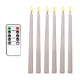 thumbnail image 2 of Velas cónicas parpadeantes sin llama LED 6x11 pulgadas perfecl luz de Control remoto para el hogar amarillo, 2 of 5