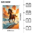 thumbnail image 3 of joogoo A5 Spiral Journal Notebook Horse Running on Beach College Ruled Notebooks 8.3" x 5.7" 2 PCs, 3 of 8