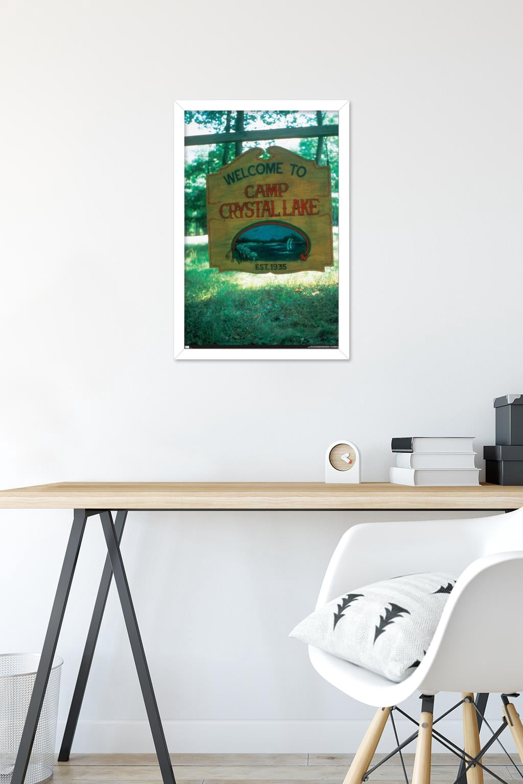 Friday The 13th - Welcome To Camp Crystal Lake Wall Poster, 14.725" x 22.375" Framed