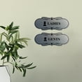 thumbnail image 4 of Designer Ladies and Gents Restroom Signs, Bow Ties and Tiaras (Set of 2) (Lt Gray) - Medium, 4 of 5