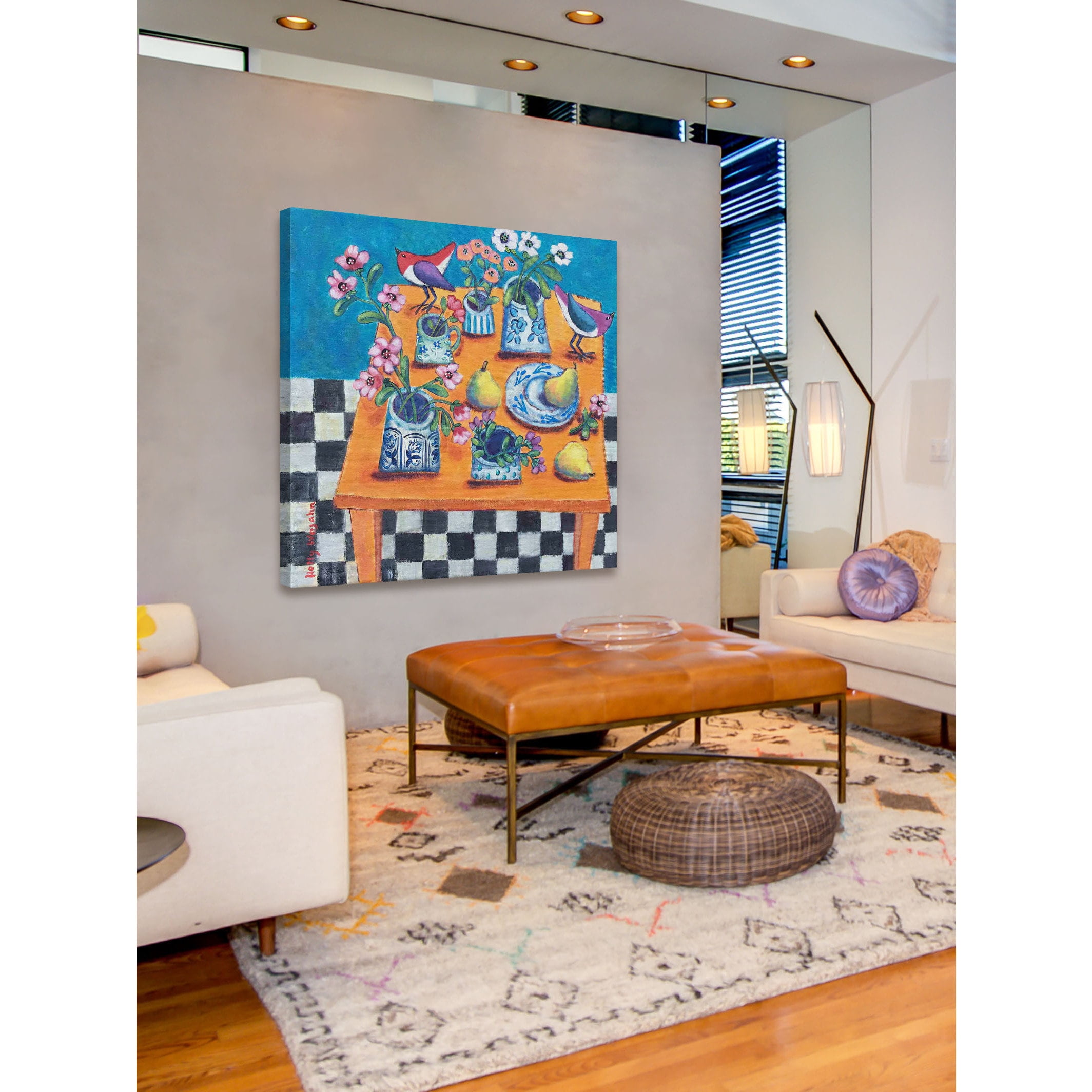 Marmont Hill "This Table Has the Blues" Painting Print on Canvas
