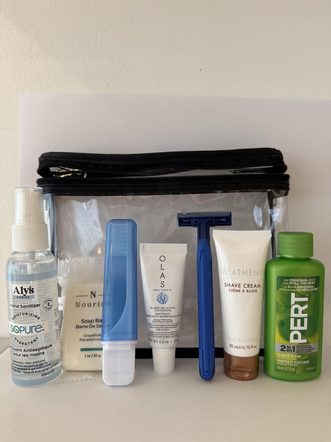 Ogato Lot de 3 trousses de toilette approuvées par la TSA – Nos