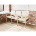 thumbnail image 4 of Pemberly Row Waiting Reception 3 Seat Tandem Seating Wood Frame in Brown, 4 of 5