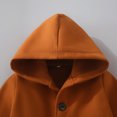 thumbnail image 5 of OJSFQUFP Boys' Hooded Single Breasted Solid Color Elegant Coat Versatile Wool Trench Coat for Toddlers and Preschoolers, 5 of 8