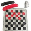 ibestby 3 in 1 Giant Checkers and Large Tic Tac Toe Game (26" x 26") Easy to Carry Giant Checker Indoor and Outdoor Board Game for Family Fun Board Game for All Ages