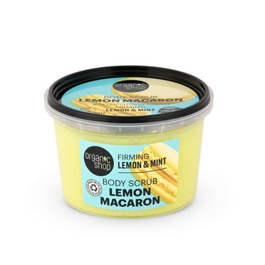 Organic Shop Lemon & Mint, Firming & Exfoliating Body Scrub, 100% Vegan & Organic, Daily Exfoliant, Detox & Moisturizer, Body, Face, Hand & Foot, Intensive Care & Skin Toning. 250ml.