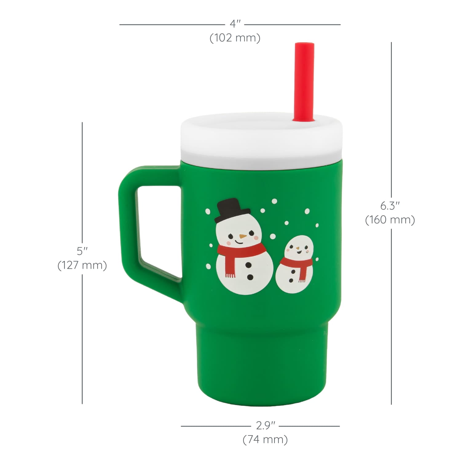 Infantino My 1st Tumbler – Adorable 9oz. Training Cup with Toddler-Friendly Straw and Handle, Snowman