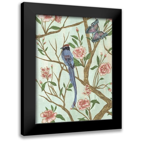 Wang, Melissa 12x14 Black Modern Framed Museum Art Print Titled - Delicate Chinoiserie I