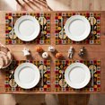 thumbnail image 3 of Sm:)e Skull Day of The Dead Print Halloween Placemats 12x18 Inch Set of 4, Kitchen & Dining Table Decor, Spooky Party Decoration, 3 of 7