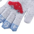 thumbnail image 4 of NOKIO Kids' Outdoor Snowflake Pattern Knit Gloves Children Gloves Winter Boys Car Five Finger Single Layer Thin Writing Gloves For Girls Primary School Students Riding Girls Winter Gloves, 4 of 4