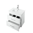 thumbnail image 6 of YYAo Wall Mounted Medicine Cabinets,Bathroom Wall Cabinet,32-Inch White Gloss Wall-Mounted Bathroom Vanity with Double Drawers, 6 of 9