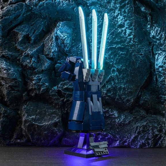 Upgraded Led Light Kit for Lego Wolverine's Adamantium Claws Building Set, Light Control Version Compatible with Lego 76250 (Model Not Included)