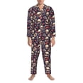 thumbnail image 3 of Balery Skull record rock Pattern Pajama Sets for Men Long Sleeve 2 Piece Sleepwear Loungewear Sets Soft PJ's with Pockets Long Sleeve Comfy Pj Sets-Medium, 3 of 7