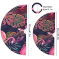 thumbnail image 3 of FMSHPON Palm Leaf Flamingo Xmas Christmas Tree Skirt Stand Mat for Holiday Party Decoration Indoor Outdoor 48 inches, 3 of 6