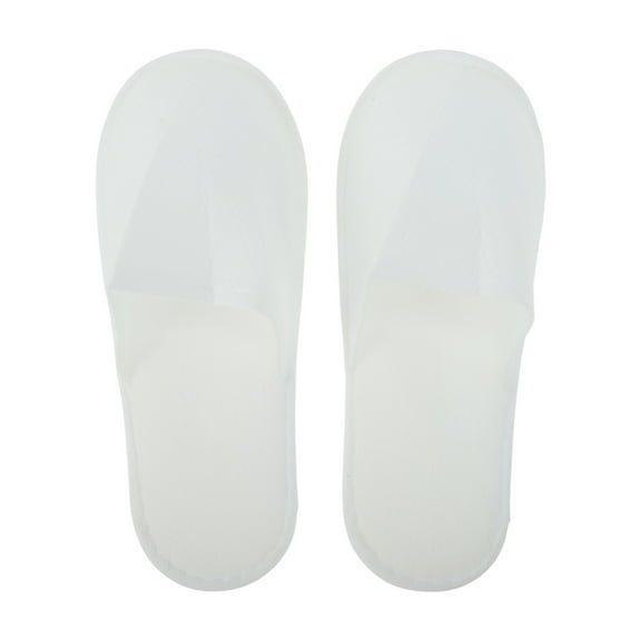 Unique Bargains 1 Pair Disposable Slippers Foldable Anti-slip Hotel Slippers White