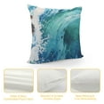 thumbnail image 4 of COMIO  Sea Wave Lumber Pillow Cases Watercolor Painting Ocean Storm Landscape  Lumber Decorative Throw Cushion Cover Pillowcases for Bed Sofa Oblong Rectangle, 4 of 5