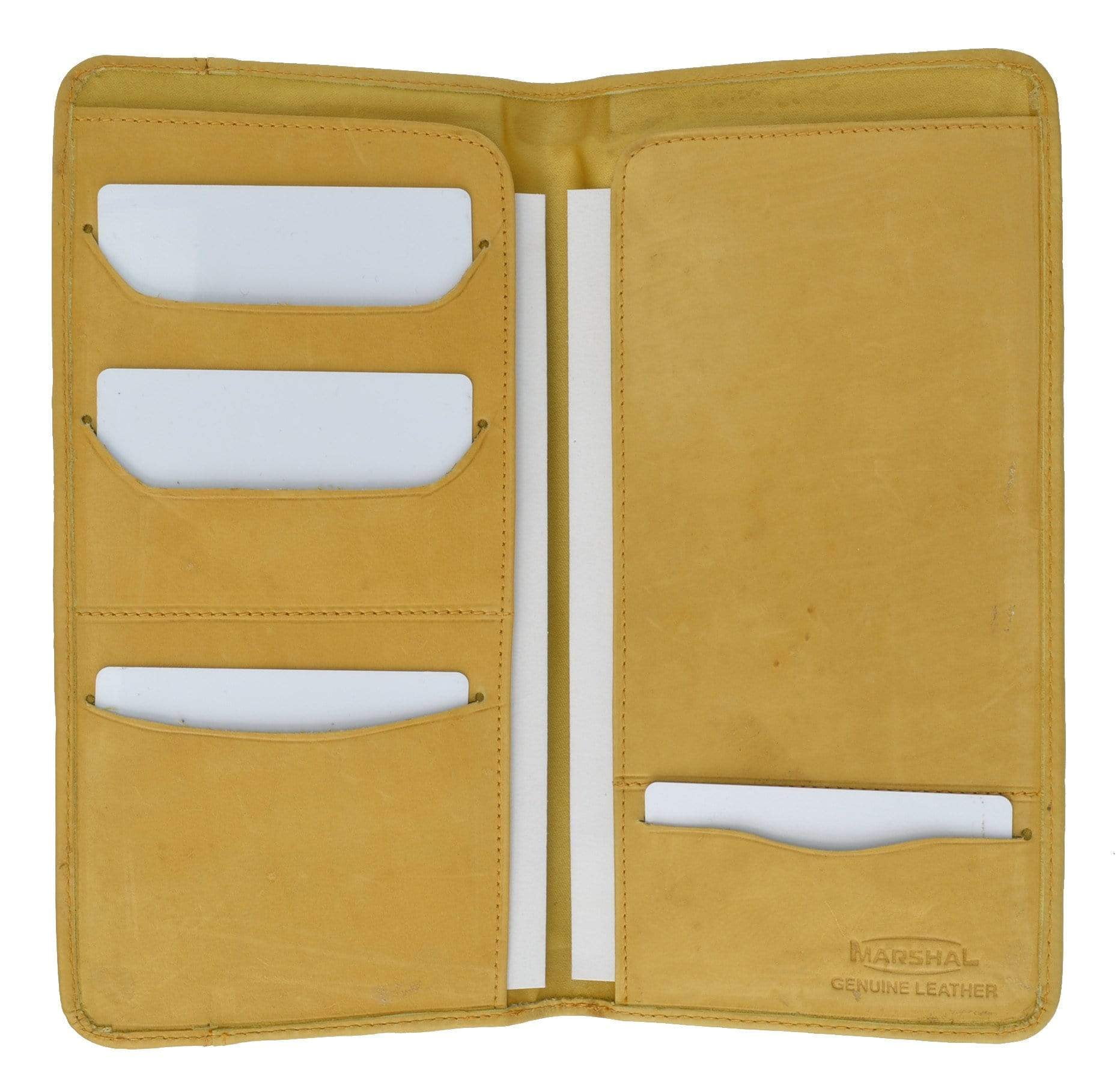 Genuine Leather Boarding Pass and Passport Holder with Credit Card
