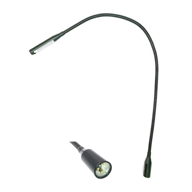 Lámpara LED tipo cuello de cisne JXRYWF XLR de 3 pines y 24 pulgadas para DJ de estudio