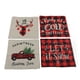 thumbnail image 2 of 4 Uds. Fundas de almohada navideñas 45x45cm ciervo copo de nieve muñeco de nieve cómodas fundas de almohada navideñas de lino suave para el sofá del hogar 05, 2 of 14