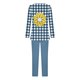 thumbnail image 4 of Puntoco Traje Casual De Mujer Con Cuello Redondo Y Manga Larga Estampado + Pantalón Largo Azul Cielo M, 4 of 5