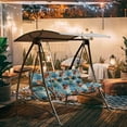 thumbnail image 2 of Porch Swing Cushion 60in, Waterproof Bench Cushion for Outdoor Furniture, 2-3 Seater Replacement Glider Cushion with Ties for Backyard and Garden（Summer 60"), 2 of 7
