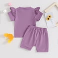 thumbnail image 3 of Bagilaanoe 2pcs Toddler Baby Girl Shorts Set Short Sleeve Letter Print T Shirt Tops + Shorts 6M 12M 18M 24M 3T Kids Casual Summer Clothes, 3 of 9