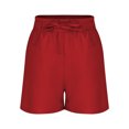 thumbnail image 6 of CYRBOKO Girls Athletic Shorts, Elastic Waist Sports Drawstring Summer Short Bottoms Red Size 5-6 T, 6 of 8