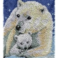 thumbnail image 1 of Polar Bear Rug Latch Hooking Kit (64x48cm blank canvas), 1 of 2
