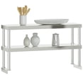 thumbnail image 2 of vidaXL Work Table Overshelf 2-Tier 110x30x65 cm Stainless Steel, 2 of 5
