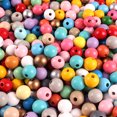 thumbnail image 7 of 100PCS 16mm Colorful Round Wooden Beads for Craft, Mixed Colors Natual Painted Wood Spacer Loose Beads for Home Party Festival Decoration, 7 of 7