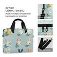 thumbnail image 4 of FORMRS 16" Laptop Bag Carrying Sleeve Case with Handle Travel Shoulder Briefcase, Green Cute Rabbits, 4 of 8