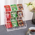 thumbnail image 3 of 3 Tier Tea Rack Tea Bag Organizer Holder Countertop Modern Wall Mount Teabag Storage Rack Display for Kitchen Coffee Station Bar Clear Acrylic, 3 of 7