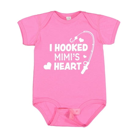 

Inktastic I Hooked Mimi s Heart with Fishing Rod Boys or Girls Baby Bodysuit