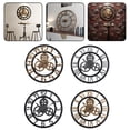 thumbnail image 3 of Chendee 1Pc Garden Wall Clock Large Outdoor Decoration Open Face Wall Hanging Home Decor,Silver Rome, 3 of 9