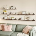 thumbnail image 6 of Fairy 10pcs Floating Shelves, Width 4.7 inches Wall Shelves, Home Wood Shelf Wall Mounted, Walnut Brown, 6 of 7