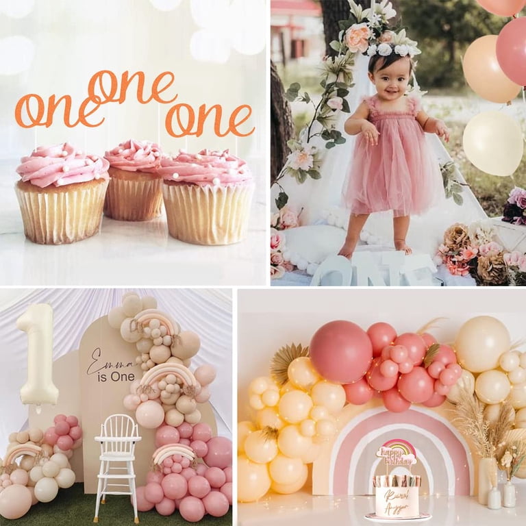 45 Pcs Boho Rainbow Birthday Party Latex Balloons Decorations Bohemian Rainbow Theme Decor For Boho Rainbow Neutral Shower Happy Birthday Party Wedding Supplies 9 Styles