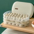 thumbnail image 3 of HUGFEGWE 3 4 Layers Dumpling Box Food Storage Container Refrigerator Storage Egg Storage Container CJB91-58358, 3 of 8